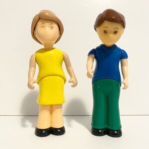 Little Tikes Dollhouse 2 Figures Mom Dad 5” People Vintage Toys People 90s
